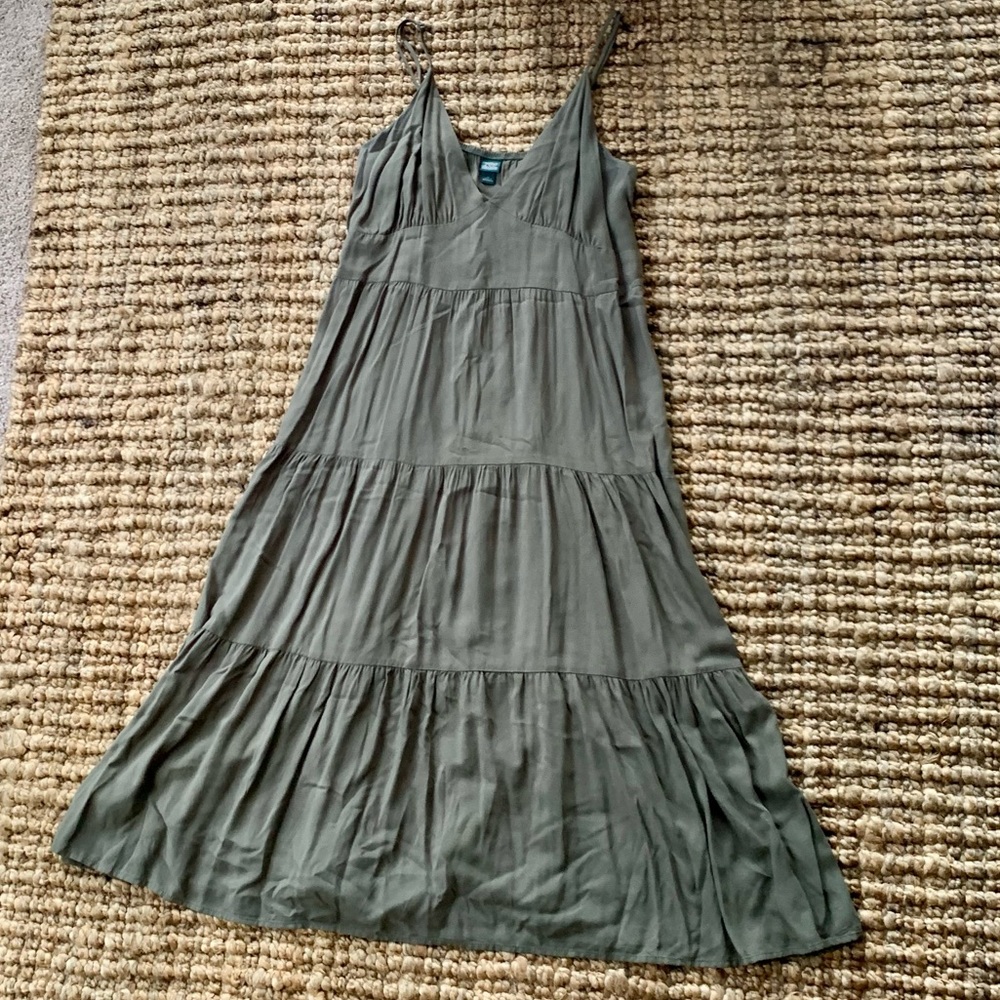Olive Green Midi Dress